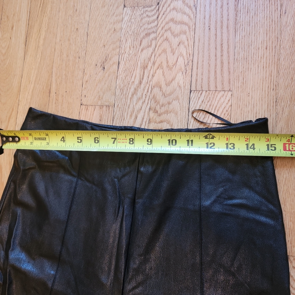 Amanda Uprichard X REVOLVE Malta Faux Black Leather Pants Size Large NWOT - Picture 13 of 15